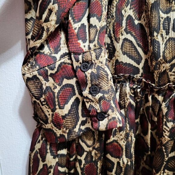 Zara Ruffled Animal Print Dress bloggers favorite Size: M - Picture 5 of 6